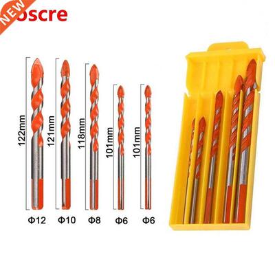 5pcs Carbide Alloy Tipped Ceramic Tile Cutter Triangle Drill