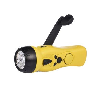 Emergency Flashlight Hand Crank Radio Mini Portable FM