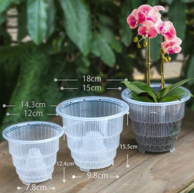 Clear Plastic Orchid Plant Grow Pots With Holes Succulent