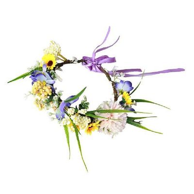 Sunflower Tiara Daisy Flower Hair Wreath Bridal Headpiece