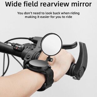 Foldable Bicycle Wrist Mirror 360° Rotatable Cycling Wri