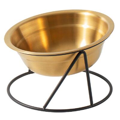 Bowl Cat Pet Dog Feeder Bowlsstand Water Single Raised Dish