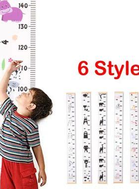 Cartoon Animals Height Ruler Scale Chart Measure Wall