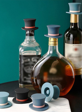Silicone Wine Stopper Bottle Cap Magic Hat Shape Thread