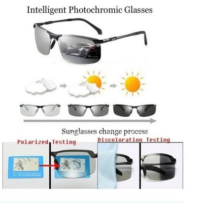 Men'S Sunglasses With Discoloration Lens Resin D