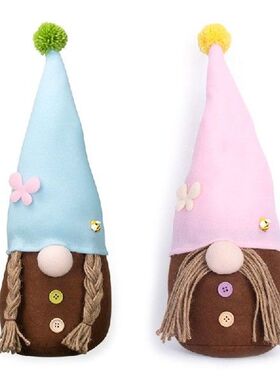 K1MF Dekorasi Liburan Kurcaci Paskah Musim Semi Buatan