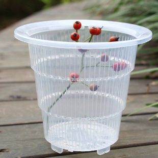 Mesh Plastic Orchid Pots With Holes Transparent Flower Pot