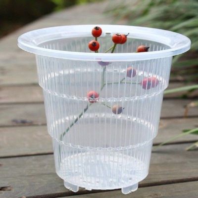 Mesh Plastic Orchid Pots With Holes Transparent Flower Pot