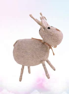 Elk Felt Dollreindeer Tabletop Ornament Christmas Wool