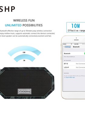 LESHP Portable Mini Waterproof IP66 Shockproof Wireless