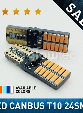 T10 24smd LED light bulb car CANBUS no error 12V Super brigh