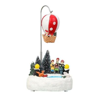 Christmas Village House Christmas-Themed Lighted Music Snow