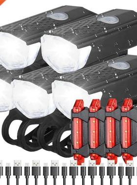 Bike Light Bicycle USB Rechargeable MTB Road Front Flashligh