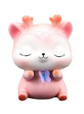 Bright Color  Cute Miniature Landscape Deer Statue Long