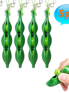 5pcs Fidget Toys Pack Portachiavi Decompression Edamame Toys