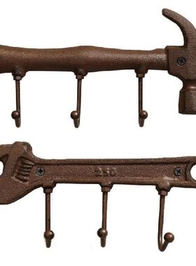 Vintage Industrial Hammer Wrench Hook Metal Hanging Hooks