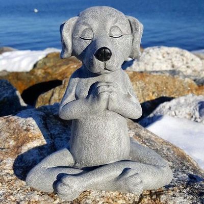 Cute Dog Buddha Decoration Crafts Meditation Dog