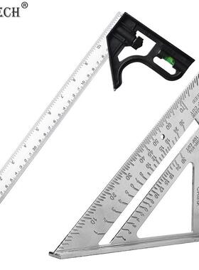 7 inch Triangle Ruler Aluminum Alloy Angle Protractor Speed