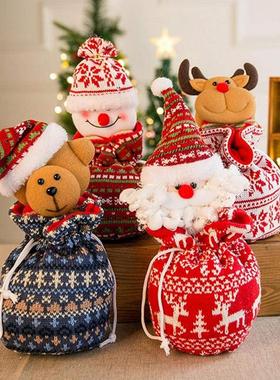 Santa Claus Snowman Xmas Gift Bag Drawstring Wedding Candy