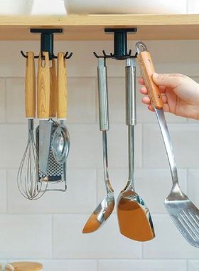 Di Bawah Rak Memutar Kait Pemegang Menggantung Lemari Dapur