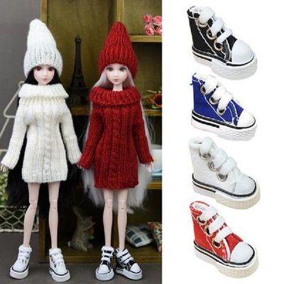 1pc 3.5cm Mini Finger Dance Shoes Finger Skateboard Canvas