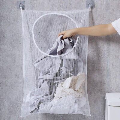 Wall Mounted Laundry Basket  Storage Bag Punch Free Large