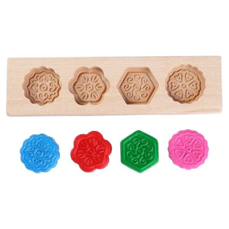 Flower Mooncake Mold Hand Pressure Fondant Moon Cake