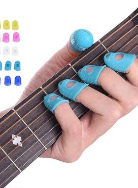 12pcs/set Guitar Silicone Fingertip Protector Gel Finger