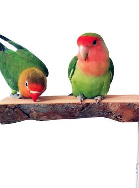 Pet Bird Parrot Wood Platform Stand Rack Toy Parrot Cage