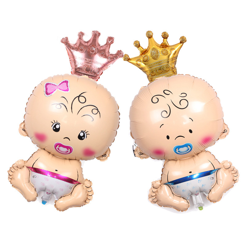 1pc lovely baby foil balloon girl boy shower rose gold blue