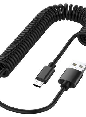 Spring USB Cable Retractable Micro USB Type C Fast Charging