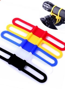 Soporte de luz para manillar de Bicicleta, banda de silicona