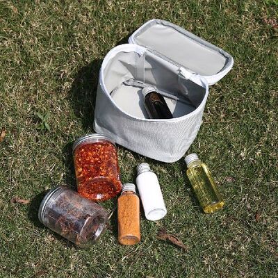 Camp BBQ Jar Spice Storage Bag Oxford Cloth Barbeque