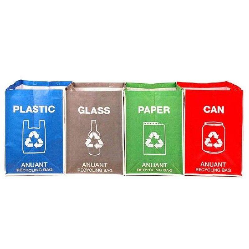 separate recycling waste bin bags for kitchen office in