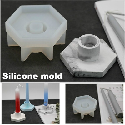 Candle Holder Mold Hexagonal Pole Long Pole Candle Holder