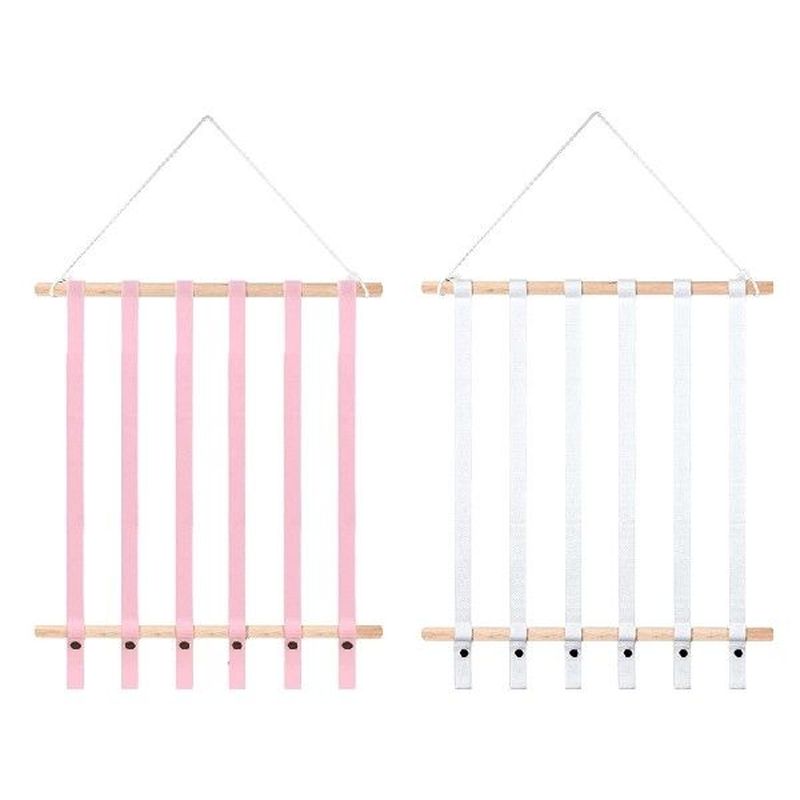 Woven Wooden Sticks Storage Belt Holder Hairpin Hair Clips