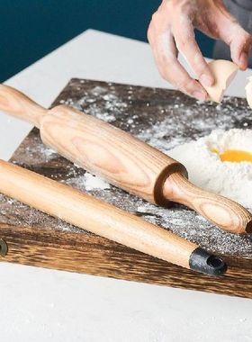 Wooden Rolling Pin Pastry Pizza Long Dough Roller Baking