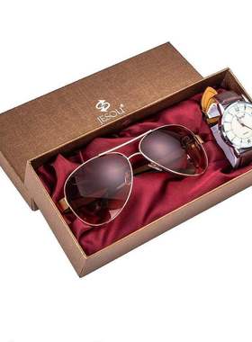 Men's luxury gift box Sunglasses + Watch birthday gi