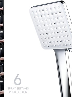 Newentor Shower Head With 150cm Hose Set 6 Spraying High Pr