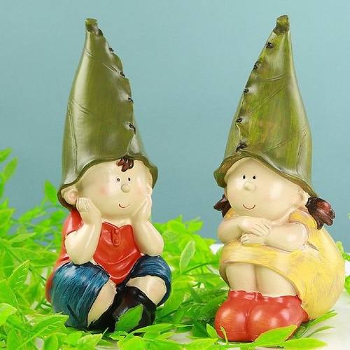 Garden Modern Decorations Cartoon Elfin Shape Resin