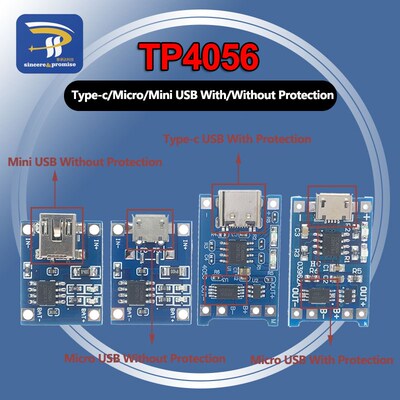10pcs TP4056 TC4056 5V Type c Micro USB 1A 18650 With Prote