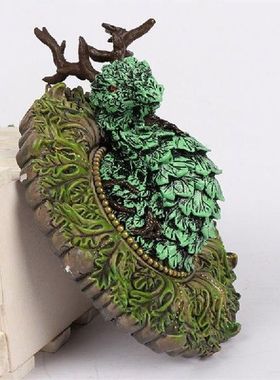 Horned Dragon Wall Sculpture Plant Dragon Resin Statues