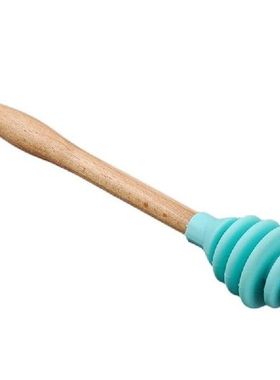 Silicone Honey Dipper Sticks Wood Handle Marmalade Dippers