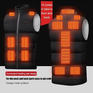 15 Zones Heated Vest Men Usb Heated Jacket Heating Thermal