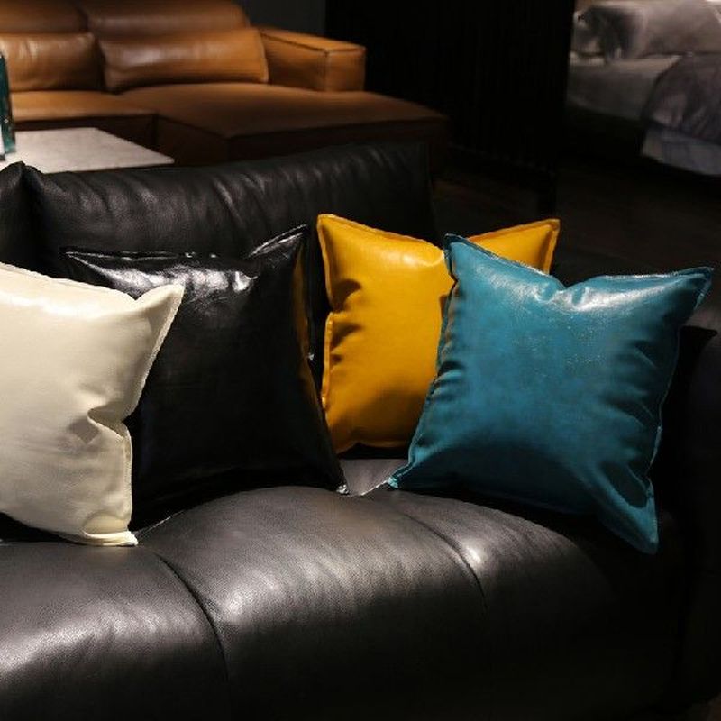 45x45cm thicken imitation leather cushion cover sofa Pu