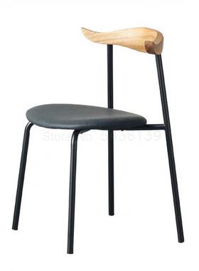 Nordic solid wood horn chair modern minimalist home dining