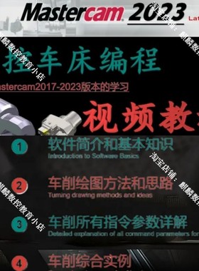 Mastercam2023数控车床编程视频教程 各种异形螺纹的编程 VT仿真