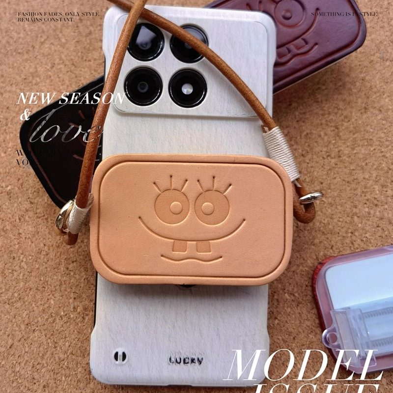 新款通用手机斜挎夹手工牛皮背夹防摔防掉挂绳挂脖挂饰可调节款,箱包皮具/热销女包/男包,手机包,淘宝优惠券,粉丝福利购,淘宝优惠卷