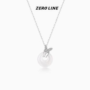 玉石生日礼物 zeroline蝴蝶平安扣项链女轻奢小众精致锁骨链新中式