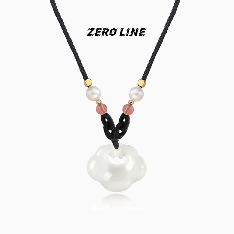 zeroline祥云平安锁项链女款轻奢小众高级感新中式民族风玉髓吊坠